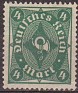 Germany 1922 Post Horn 4 Green Scott 187. Alemania 1922 Scott 187. Uploaded by susofe